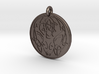 Stag - The Horned God Round Pendant 3d printed 