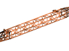 1/64th Lattice crane boom with hook 3d printed Shown with base, NOT included in this file, but available seperately