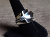 Triangle Ring - Size 9 (18.95 mm) 3d printed Polished Silver