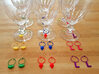 13 x Citrus Wine Charm  3d printed Further options for wine charms displayed