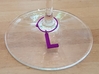 Letter L Wine Charm 3d printed Purple L wine charm on glass stem