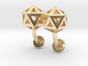 Icosahedron Cufflinks 3d printed 
