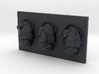 Bulldog Triptych-Faced Caricature (001) 3d printed 