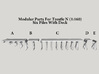 Part E Deck Trestle N (1:160) Modular Six Piles 3d printed 