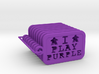 I PLAY PURPLE - Meeple keychain (8) 3d printed 