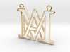 Monogram with initials A&M 3d printed 