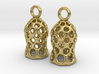 Tintinnid Dictyocysta Mitra Earrings 3d printed 