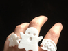 Small Ghost Ring 3d printed Shown with XLl Ghost and Boo Rings