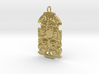 Mayan Mask Pendant (for gemstone) 3d printed 