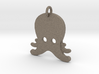 Octopus Emoji Pendant - Metal 3d printed 