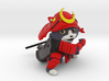 Samurai cat (hollow) 3d printed 