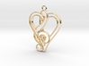 Treble Clef and heart intertwined 3d printed 