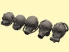 28mm Postapoc half-ogre heads 3d printed 