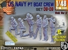 1/48 USN PT Boat Crew Set06-08 3d printed 