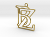 Initials B&Z monogram 3d printed 