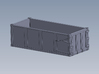 HO 1/87 EPIC Trash container 3-rib - forklift slot 3d printed CAD render.