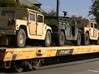 M966wTow 220 scale 3d printed 5 Humvees to 85" flatcar.