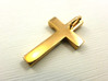 Modernist Cross Pendant - Christian Jewelry 3d printed Modernist cross in polished bronze, reverse side