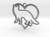 Fox & heart intertwined Pendant 3d printed 