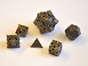 Fire Dice Set (Small Number D20) - Balanced 3d printed 