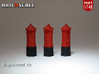 SET 3x Penfold Pillar box (British N 1:148) 3d printed 