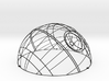 Wireframe Death Star Wall Sculpture 3d printed Small Black