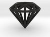 Diamond shaped wire pendant 3d printed 