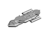 3125 Scale Worb Heavy Destroyer MGL 3d printed This render shows what the ship will look like once assembled.