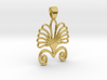 Art deco flower palm [pendant] 3d printed 