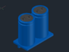 1:8 BTTF DeLorean blue capacitors 3d printed 
