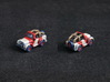Miniature Jeep 20mm (1 - 4 pcs) 3d printed Hand-painted white plastic