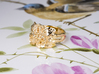 Swedish folklore women's rose ring gift  3d printed Photo of Rose ring in Gold.