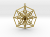 Double Hypercube pendant with ring 3d printed 