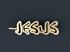 Jesus Graffiti Pendant 2 - Christian Jewelry 3d printed Computer render of Jesus Graffiti ver. 2 pendant
