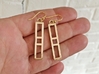 Ladder Earrings - Geometric 3D Printed Earrings 3d printed 