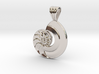 Nautilus Pendant with scalloped bail 3d printed 