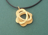 Triquetra Pendant in Polished Steel 3d printed one side