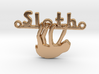 Sloth pendant necklace - Double hanger 3d printed 