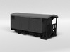RhB K5201 Refit Closed Freight Wagon 3d printed Rendering of the colored and assembled model kit