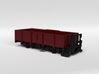 RhB L6006 Open Freight Wagon 3d printed Rendering of the colored and assembled model kit