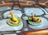 Slugs (4 pcs) - Mice & Mystics 3d printed Models hand-painted, after a quick sanding (game board with flagstones copyright Plaid Hat Games).