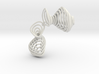 swimming earrings attached 3d printed 