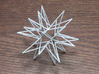 Icosahedron Star 3d printed icosa star (20 points) in white straong and flexible plastic