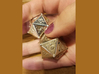 D20 Balanced - Constellations 3d printed Customer Image (Fine Detail Polished Silver [Top], Polished Bronzed-Silver Steel [Bottom])