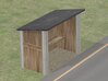 Bus stop shelter in 1:87 H0 scale 3d printed 