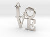 Love in Block Text Pendant 3d printed 