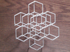 Diamond Lattice 3d printed diamond lattice showing cubic structure in white and strong plastic
