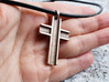 Steel Girder Cross Pendant - Christian Jewelry 3d printed Steel Girder Cross Pendant
