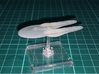 Bradbury Class 1/10000 Attack Wing 3d printed Smooth FIne Detail Plastic, mounted on a small Attack Wing base.