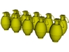 1/20 scale M-26 fragmentation grenades x 10 3d printed 